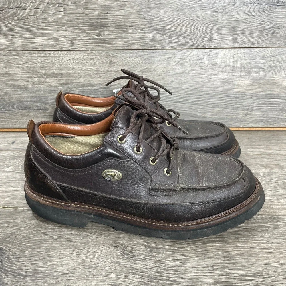 VTG Red Wing Irish Setter Shoes Mens 12 Brown Leather Moc Toe Oxford Work Rugged